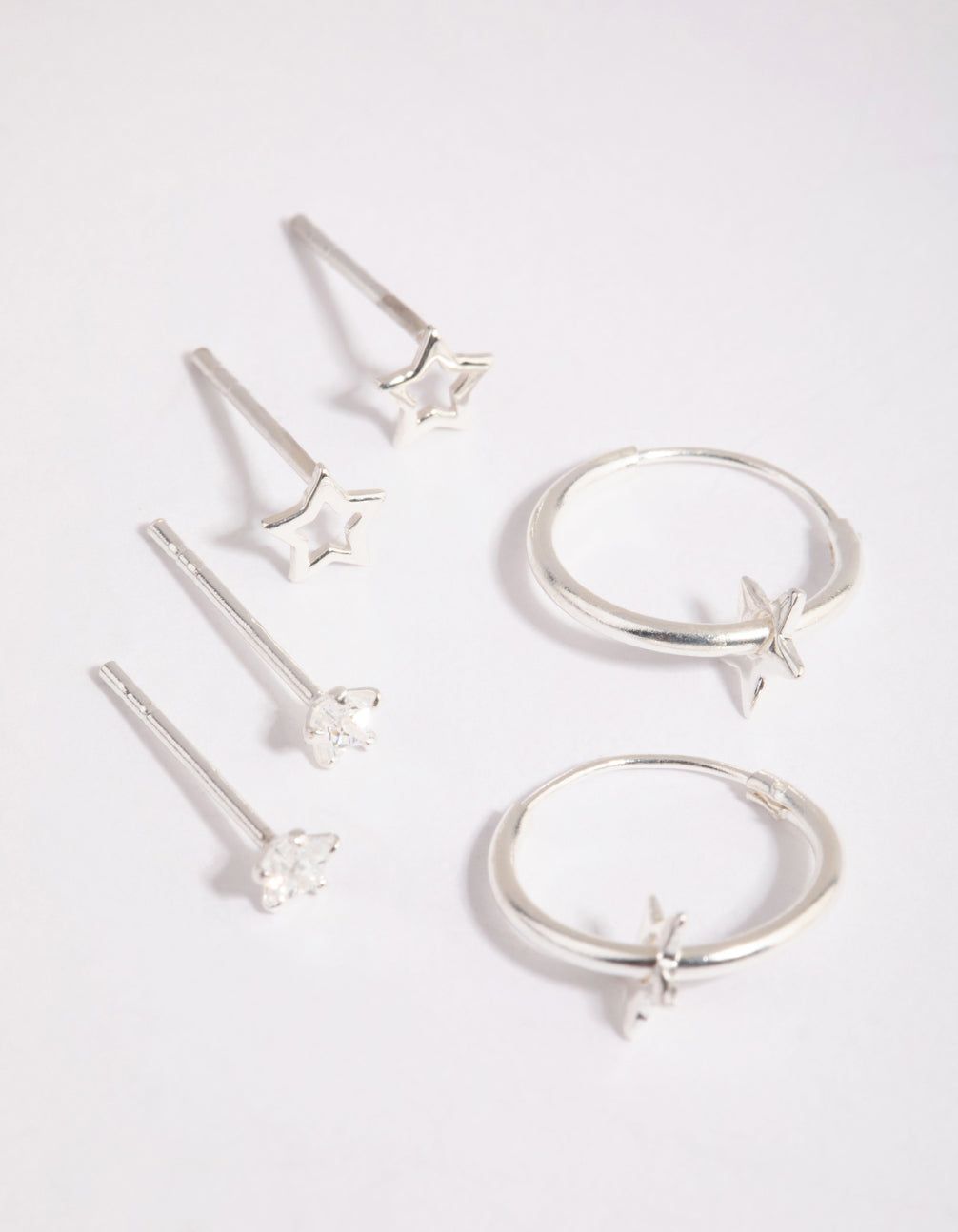 Sterling Silver Star Stud & Hoop Earring Pack sold by lovisa