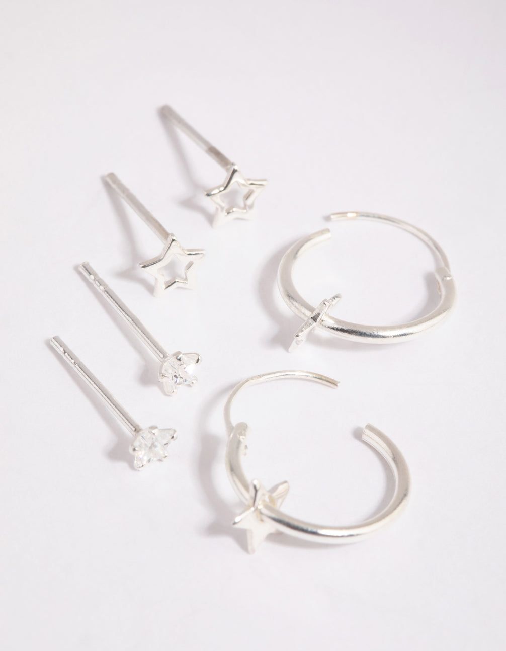 Sterling Silver Star Stud & Hoop Earring Pack sold by lovisa product image thumbnail 2