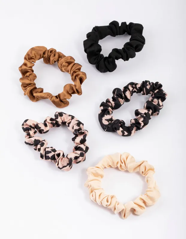 Fabric Thin Stone Animal Scrunchie 5-Pack sold by lovisa