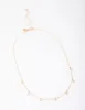 Gold Diamante Droplet Short Necklace sold by lovisa