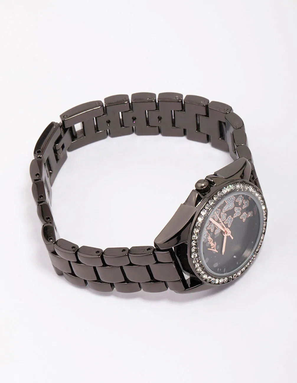 Black Butterfly Diamante Link Watch sold by lovisa product image thumbnail 3