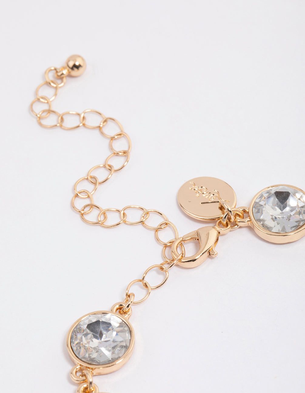 Gold Round Diamante Stone Bracelet sold by lovisa product image thumbnail 3