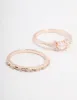Rose Gold Plated Fine Marquise Stacking Ring 3-Pack sold by lovisa