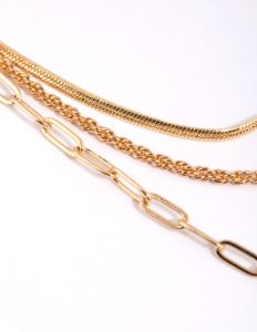 Gold Ball Layered Chain Necklace sold by lovisa