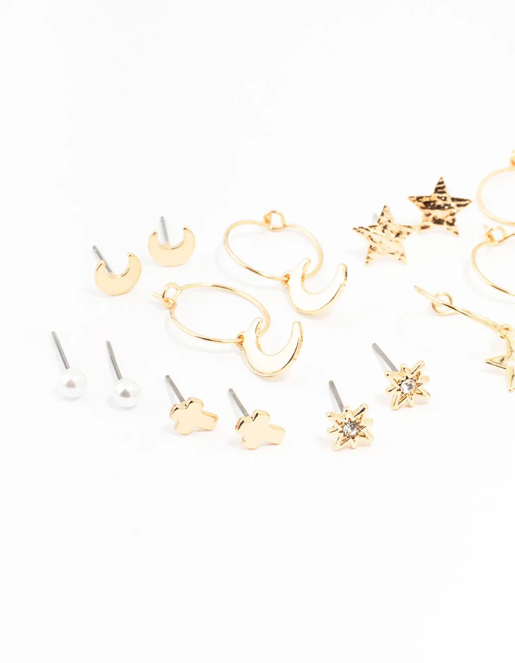 Gold Celestial Cross Earrings 12-Pack sold by lovisa product image thumbnail 2