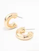 Gold Plated Mini Chunky Hoop Earrings sold by lovisa