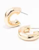 Gold Plated Mini Chunky Hoop Earrings sold by lovisa