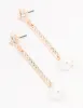 Rose Gold Celestial Pearl Drop Earrings sold by lovisa