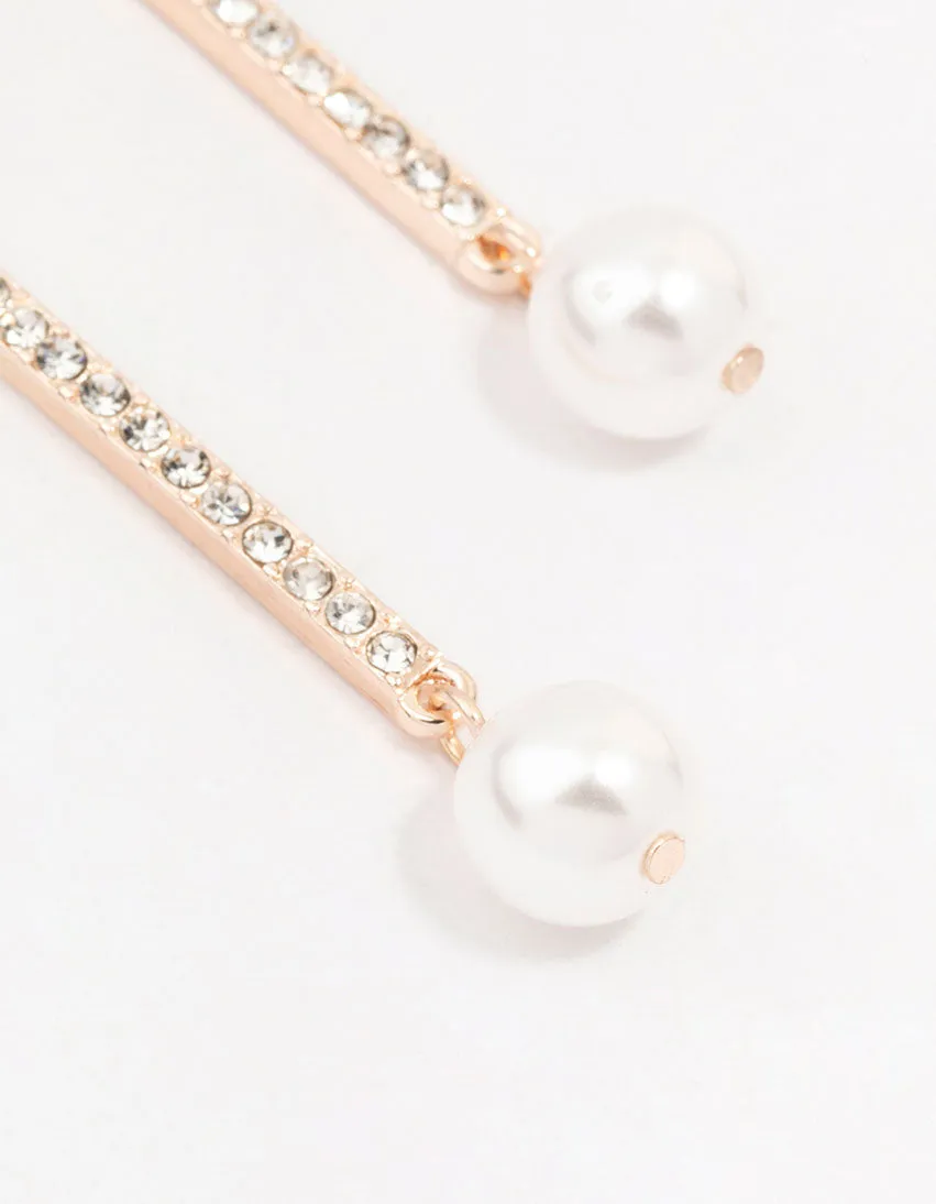 Rose Gold Celestial Pearl Drop Earrings sold by lovisa product image thumbnail 3