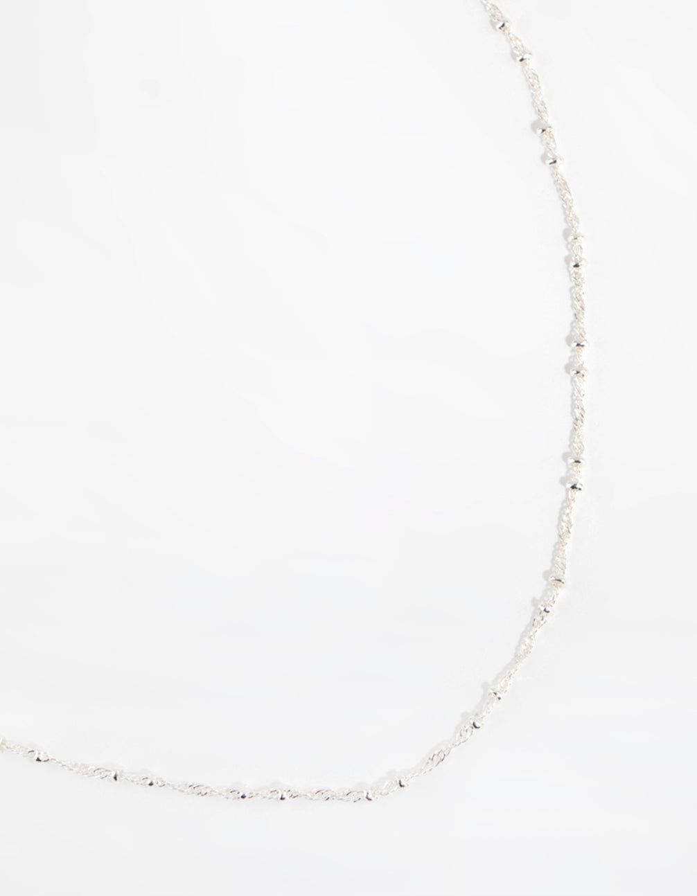 Silver Plated Ball & Twist Necklace sold by lovisa