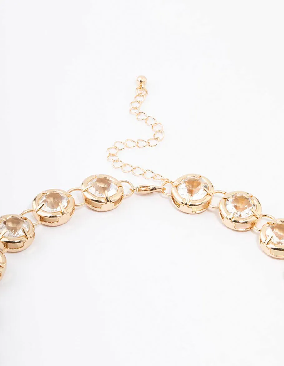 Gold Diamante Statement Necklace sold by lovisa product image thumbnail 3