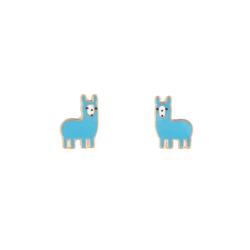 Glitter Llama Stud Earrings sold by lovisa