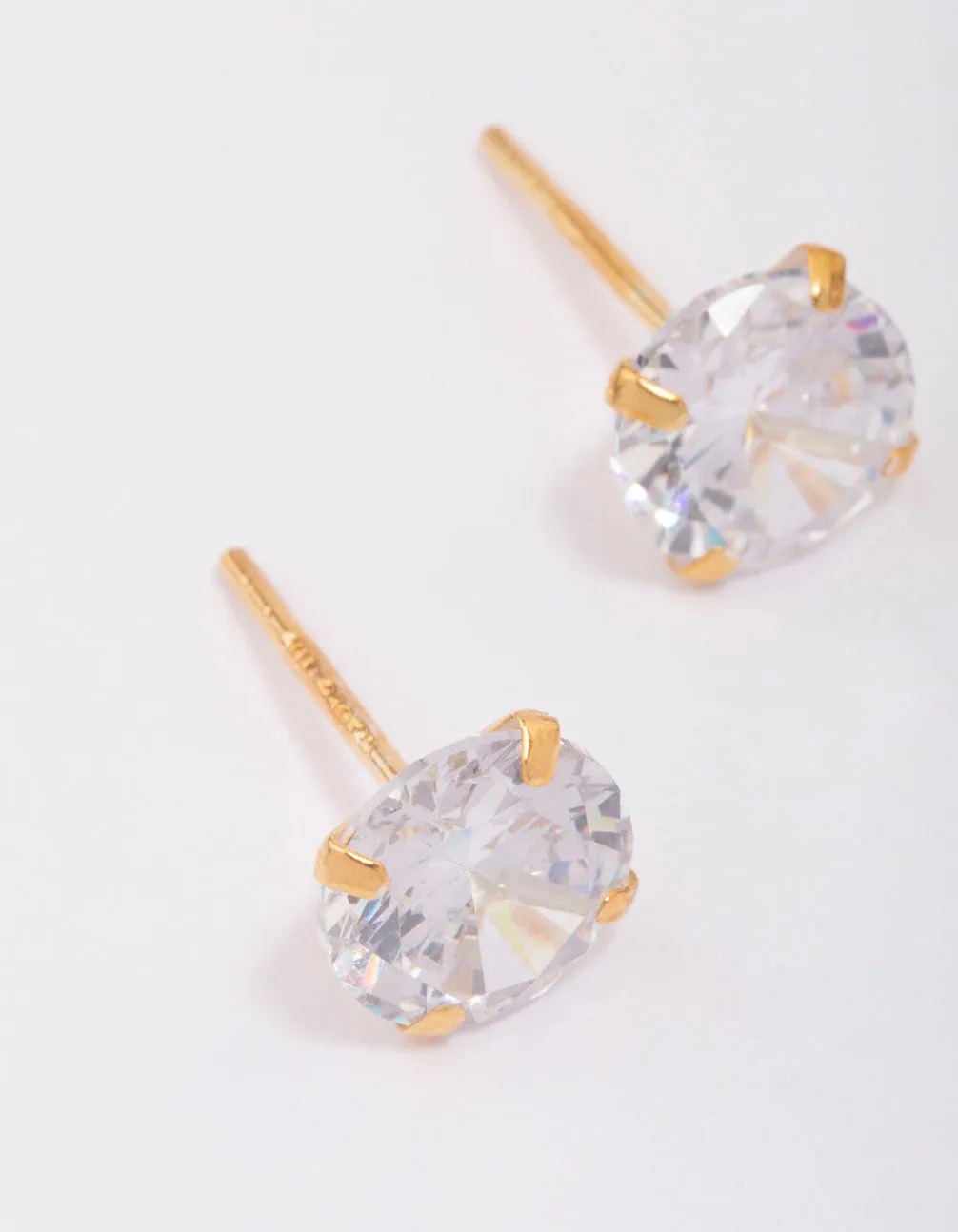 Gold Plated Sterling Silver Cubic Zirconia Stud Earrings sold by lovisa product image thumbnail 3