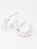 Silver Diamante Multi Twisted Hoop Earrings sold by lovisa
