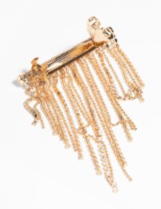 Gold Diamante Waterfall Clip sold by lovisa