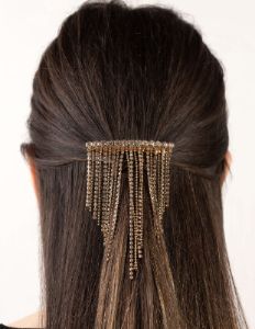 Gold Diamante Waterfall Clip sold by lovisa
