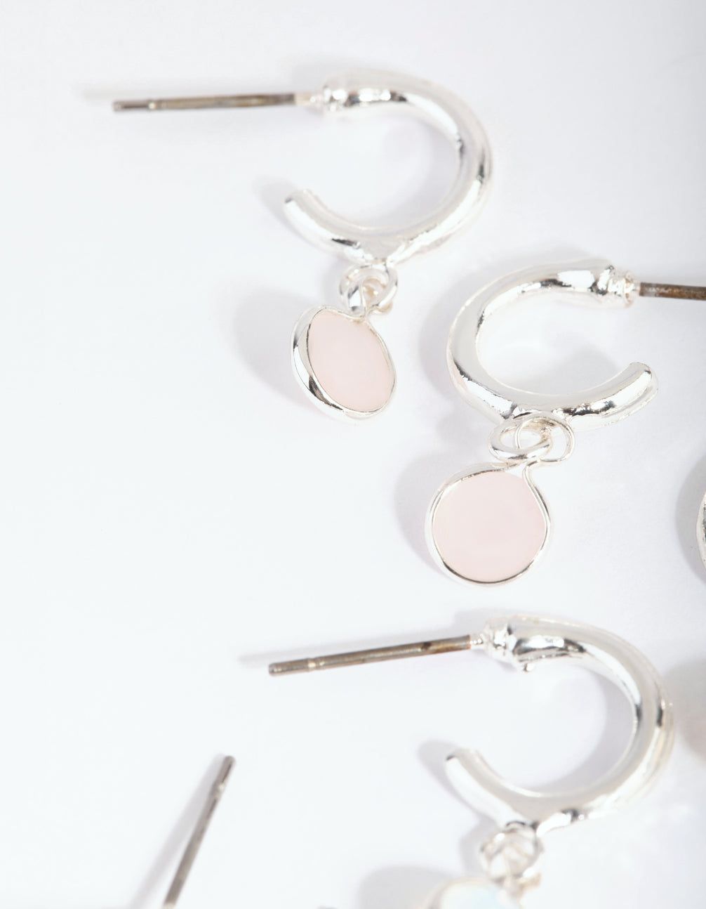 Silver Mixed Stone Stack Pack Earrings sold by lovisa product image thumbnail 3