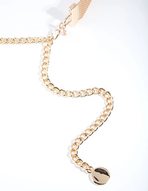 Gold Mesh Chain Belt sold by lovisa