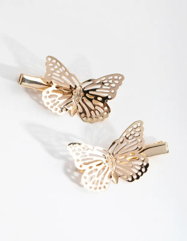 Gold Stamp Butterfly Pack Clip sold by lovisa