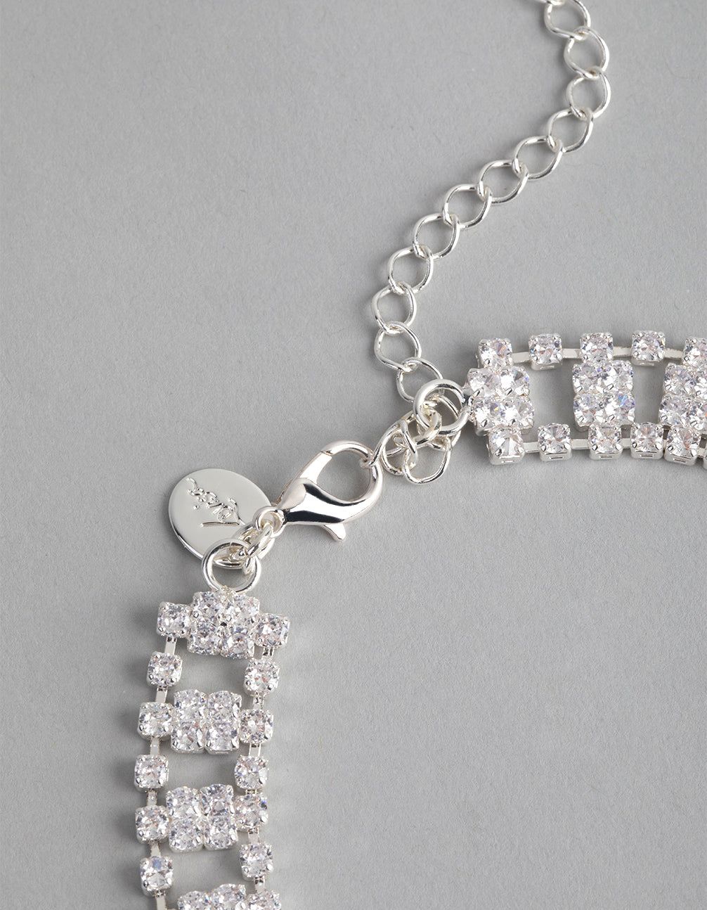 Silver Cubic Zirconia Short Curtain Choker sold by lovisa product image thumbnail 3