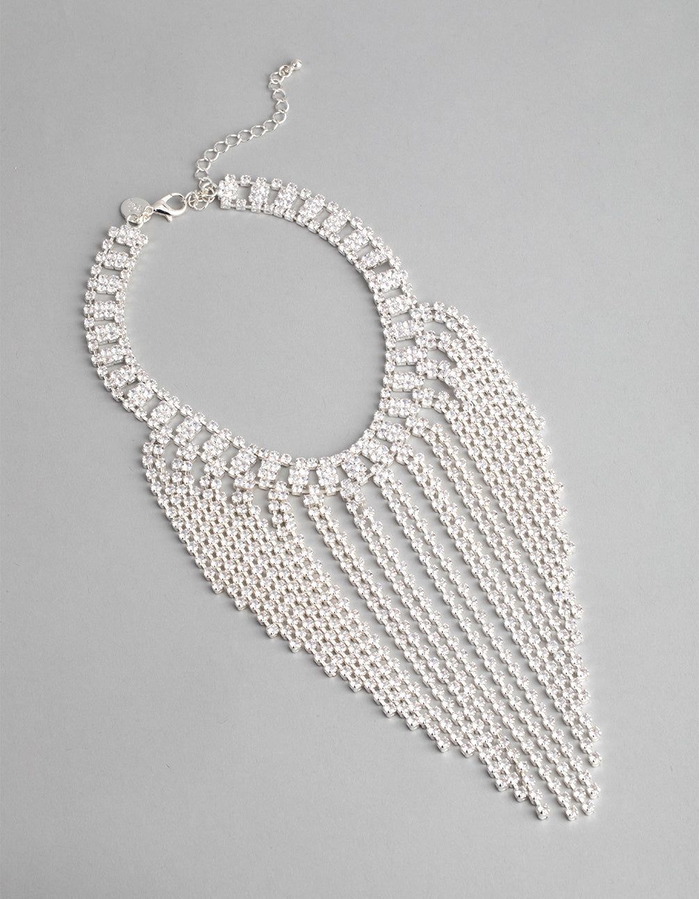 Silver Cubic Zirconia Short Curtain Choker sold by lovisa product image thumbnail 4