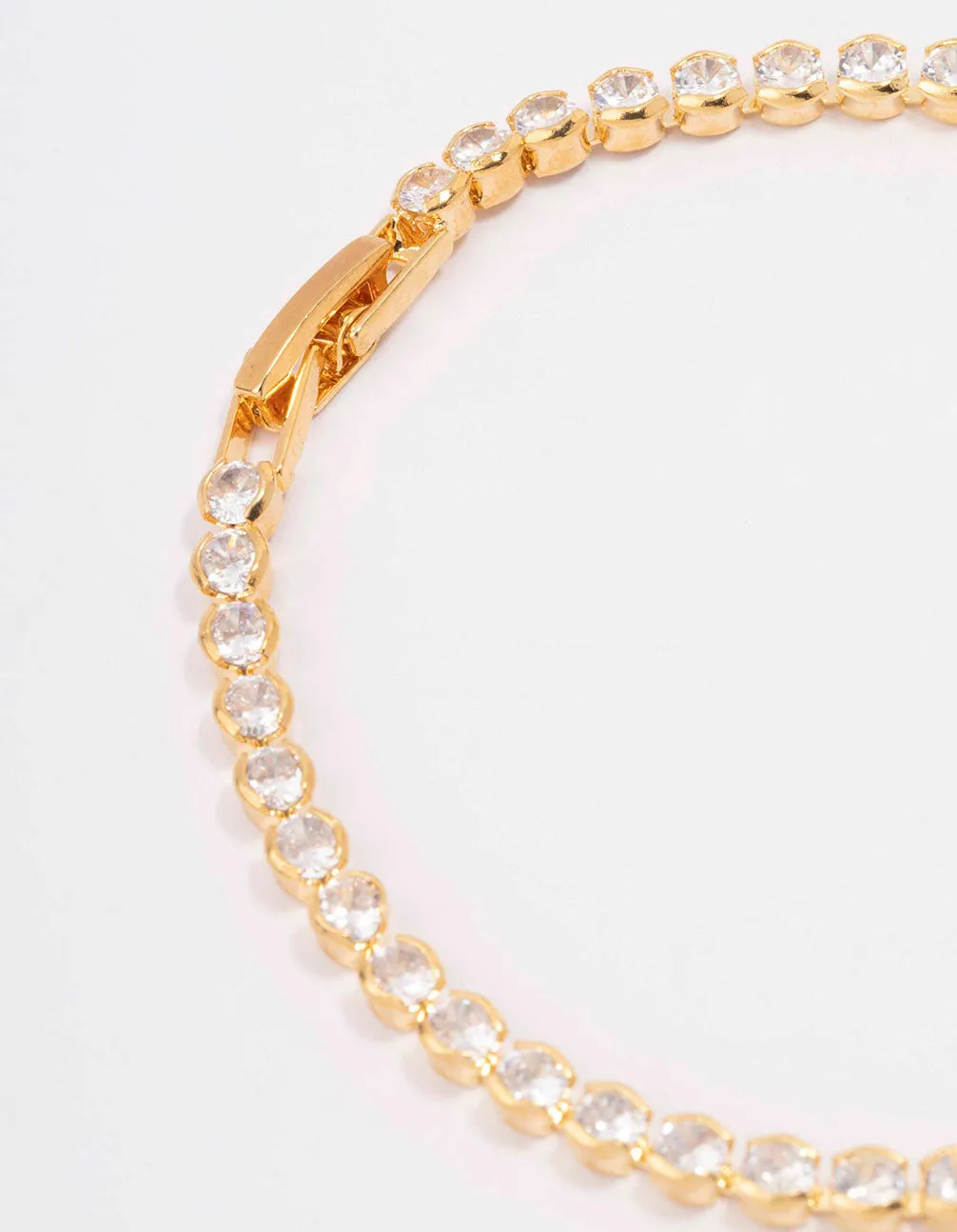 Gold Plated Single Classic Tennis Bracelet sold by lovisa product image thumbnail 3