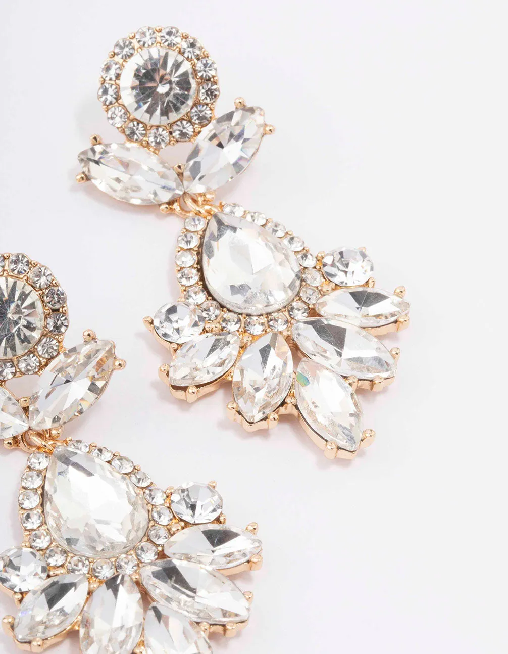 Gold Blossom Bling Drop Earrings sold by lovisa product image thumbnail 3