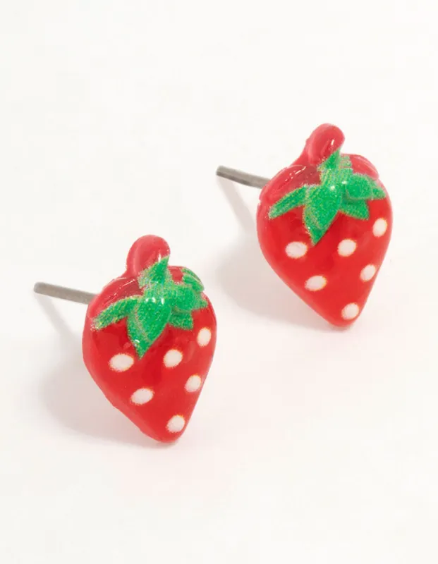 Strawberry  Stud Earrings sold by lovisa