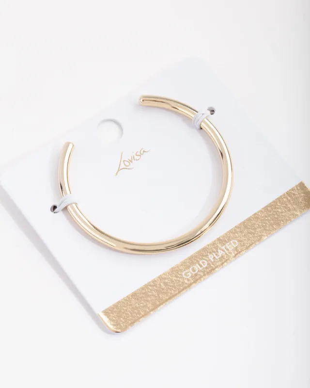 Gold Plated Open Cuff Bracelet sold by lovisa