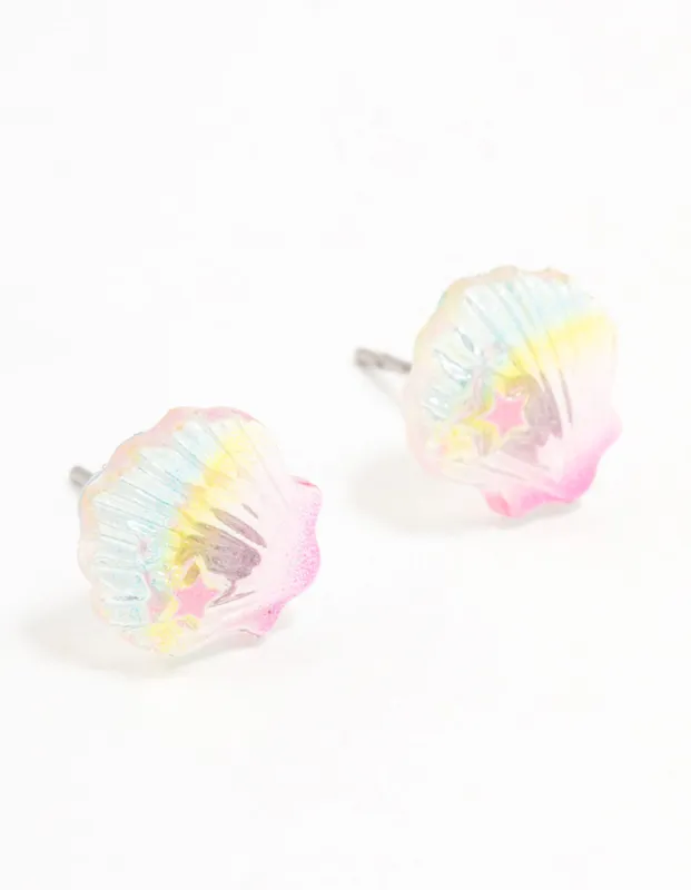 Star Shell Stud Earrings sold by lovisa