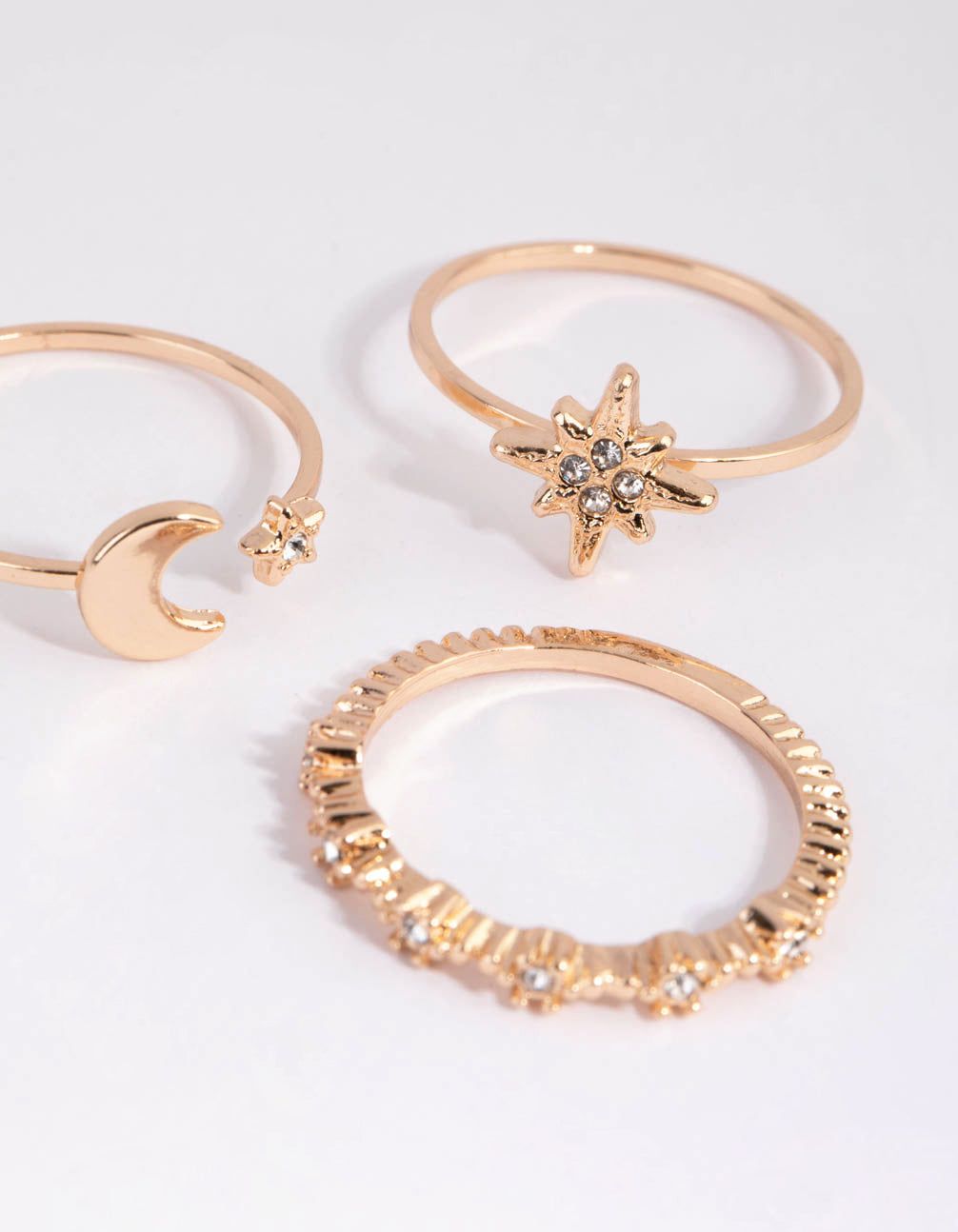 Gold Celestial Star Ring Stack sold by lovisa product image thumbnail 5
