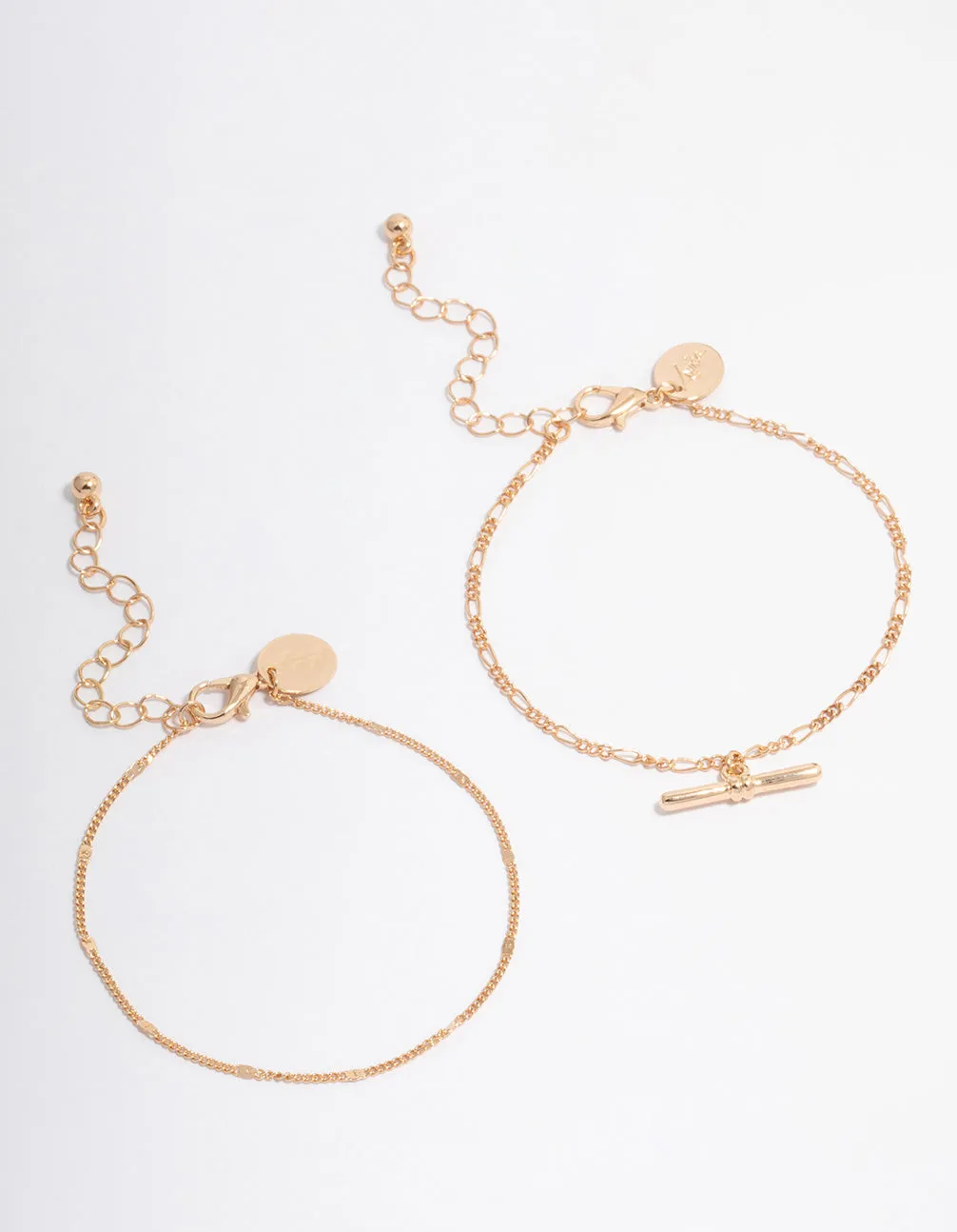 Gold T Bar Bracelet Pack sold by lovisa