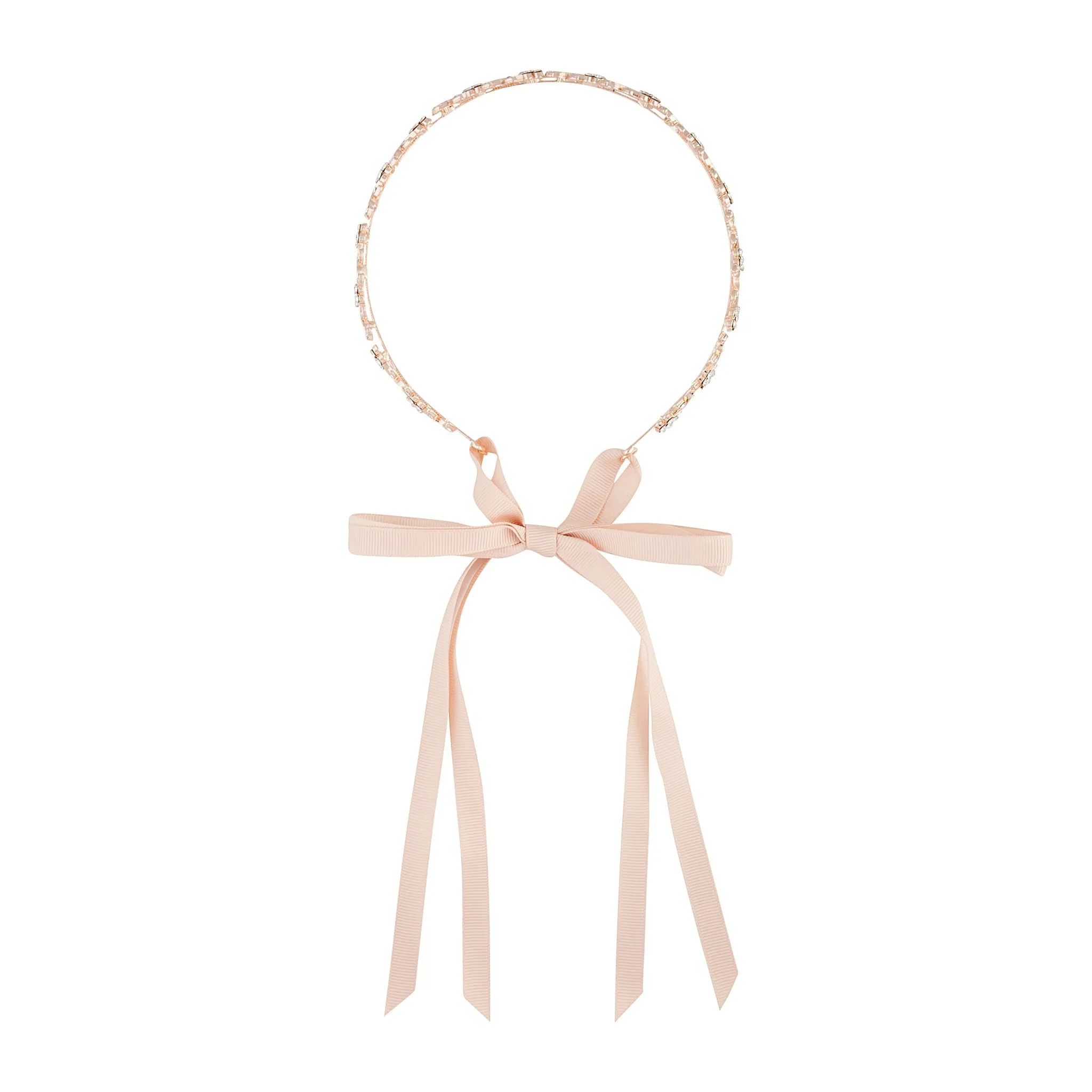 Rose Gold Diamante Leaf Tie Headband sold by lovisa
