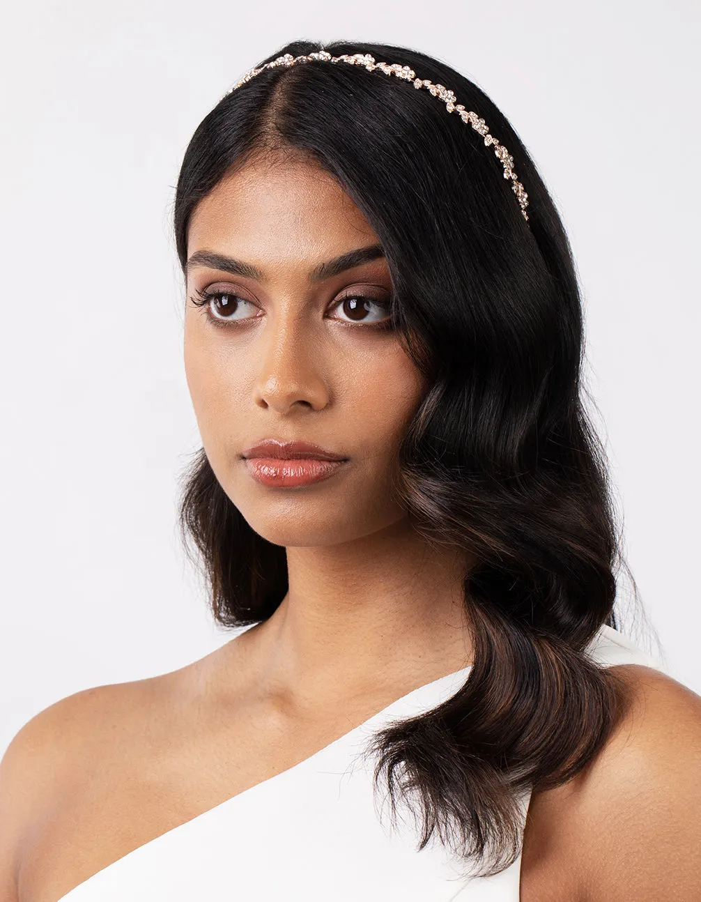 Rose Gold Diamante Leaf Tie Headband sold by lovisa product image thumbnail 2