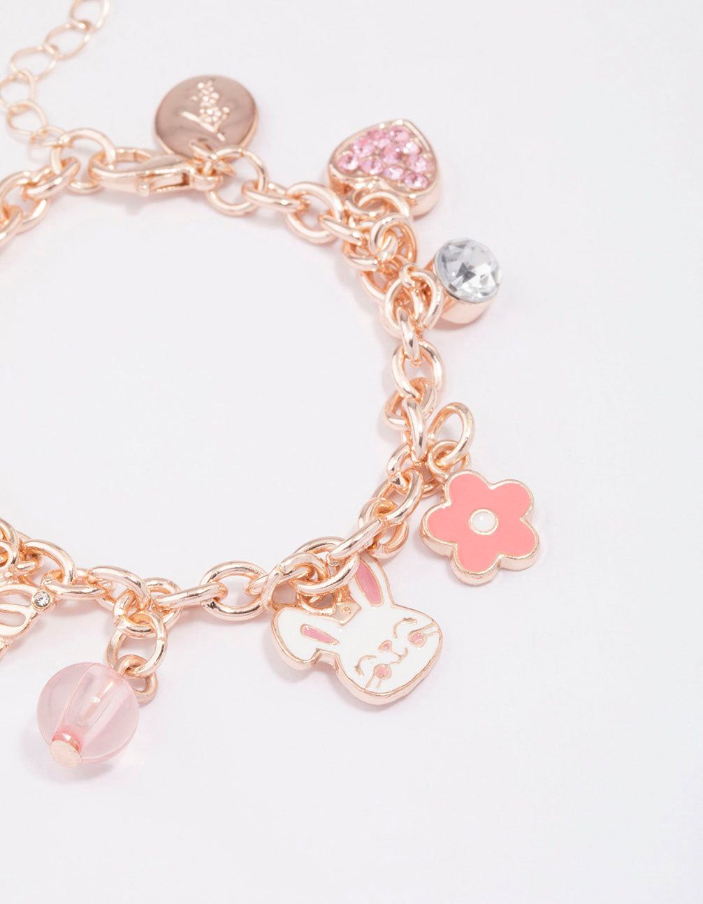 Kids Rose Gold Bunny Charm Bracelet sold by lovisa product image thumbnail 2