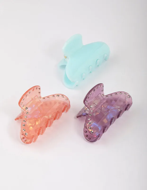 Acrylic Tiny Crystal Claw Clip Pack sold by lovisa