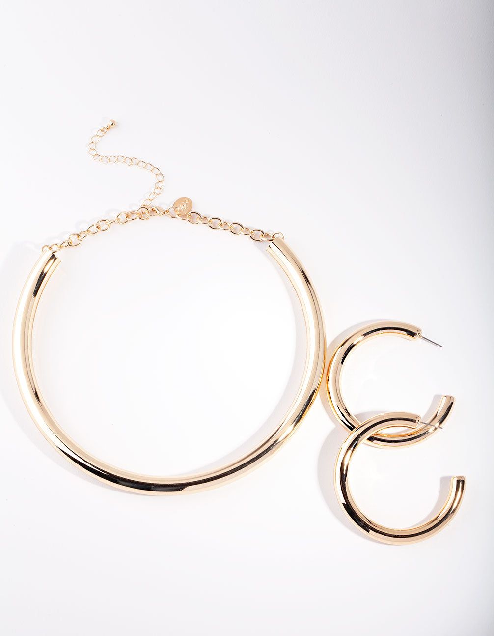 Gold Tube Hoop & Necklace Set sold by lovisa product image thumbnail 3