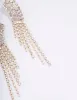 Gold Curved Rectangular Drop Earrings sold by lovisa