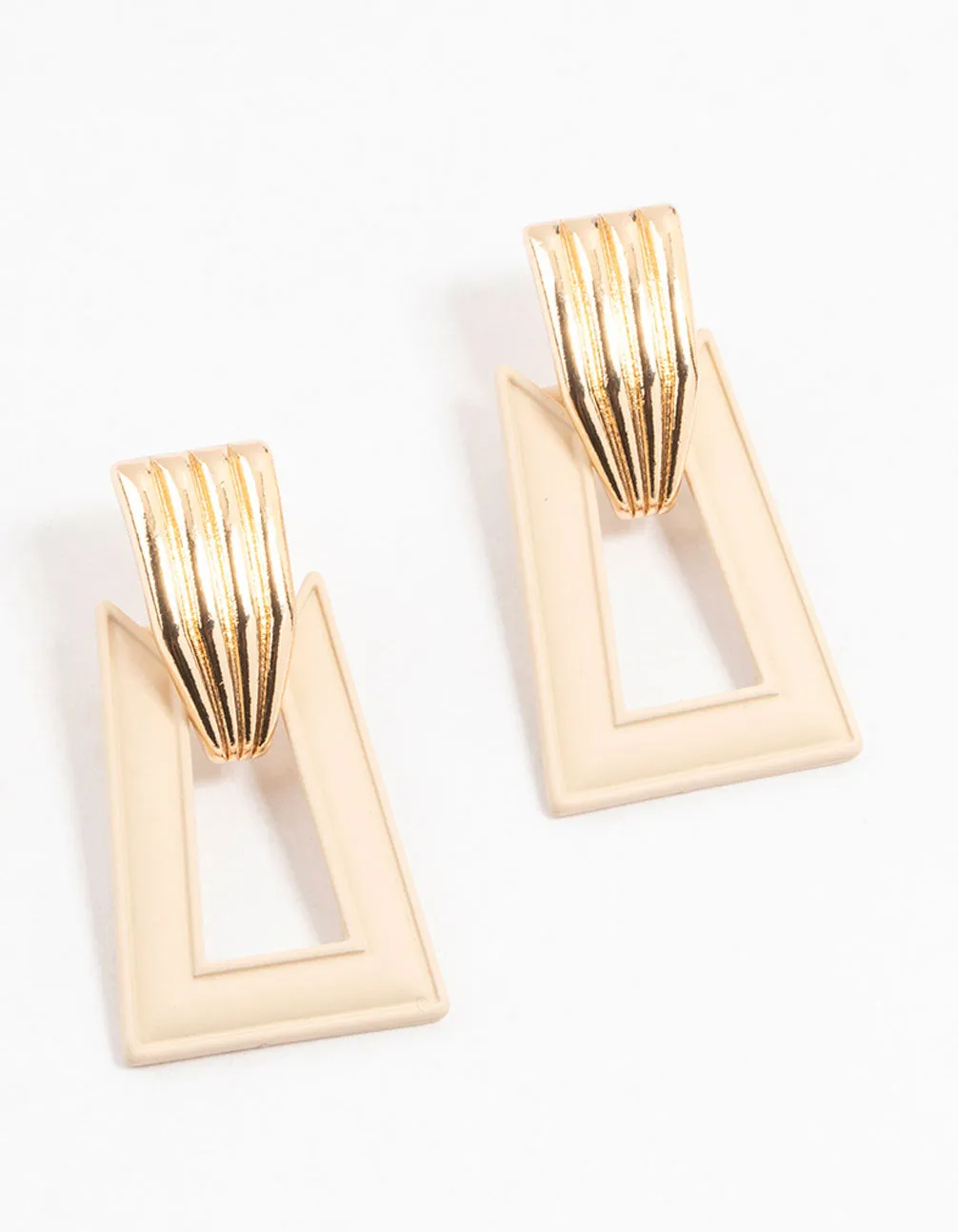 Gold Trapeze Drop Earrings sold by lovisa