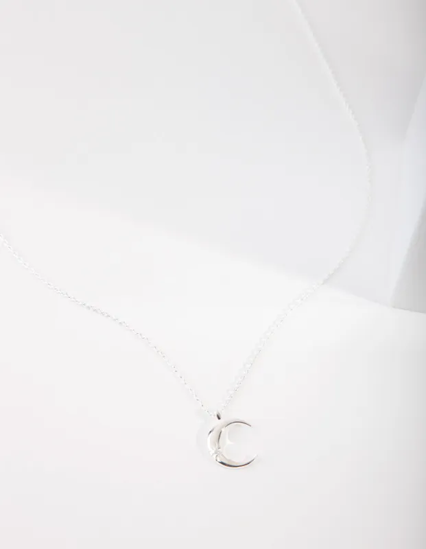 Sterling Silver Crescent Moon Necklace sold by lovisa
