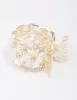 Gold Flower Butterfly Pony Tail Clip sold by lovisa