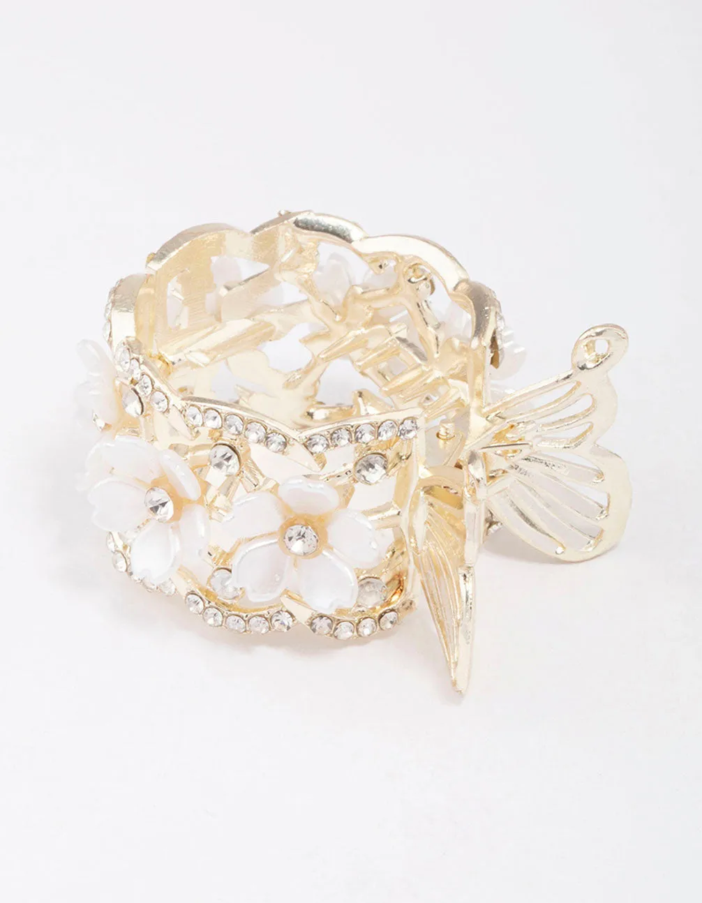 Gold Flower Butterfly Pony Tail Clip sold by lovisa product image thumbnail 2