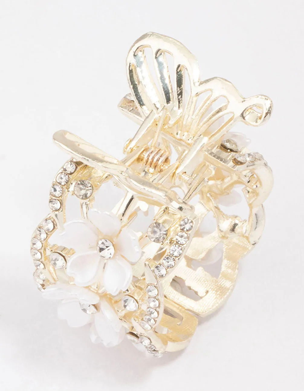 Gold Flower Butterfly Pony Tail Clip sold by lovisa