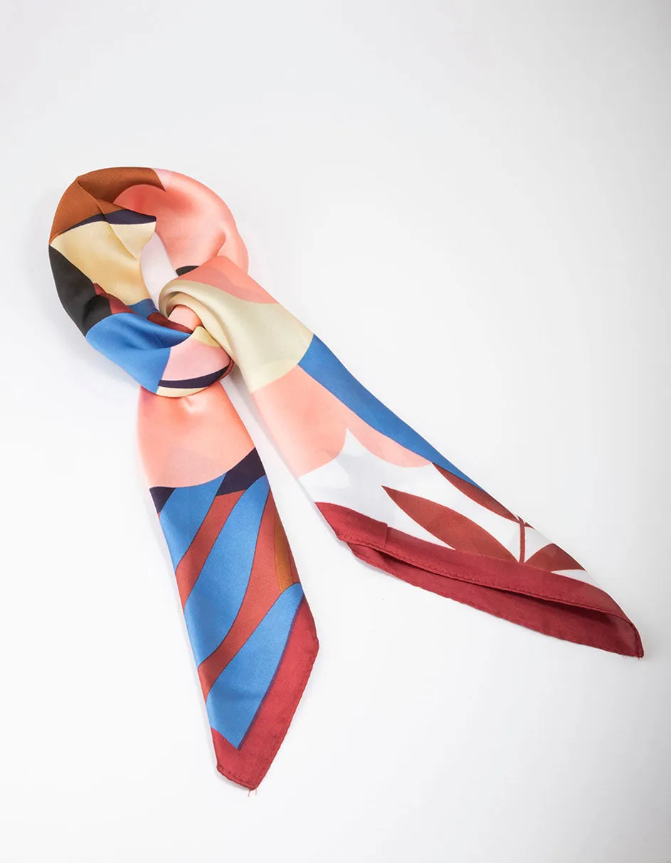 Fabric Floral Geometric Pattern Scarf sold by lovisa