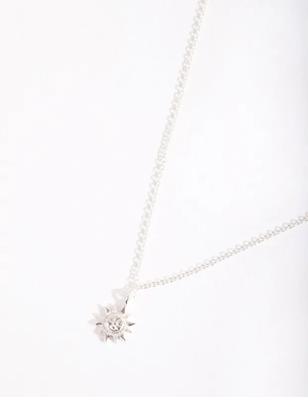 Sterling Silver Boho Sun Necklace sold by lovisa