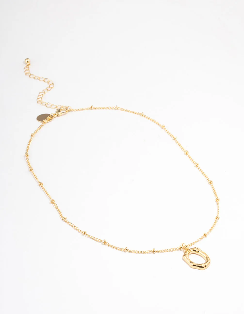 Letter 'O' Gold Plated Bamboo Initial Necklace sold by lovisa product image thumbnail 2