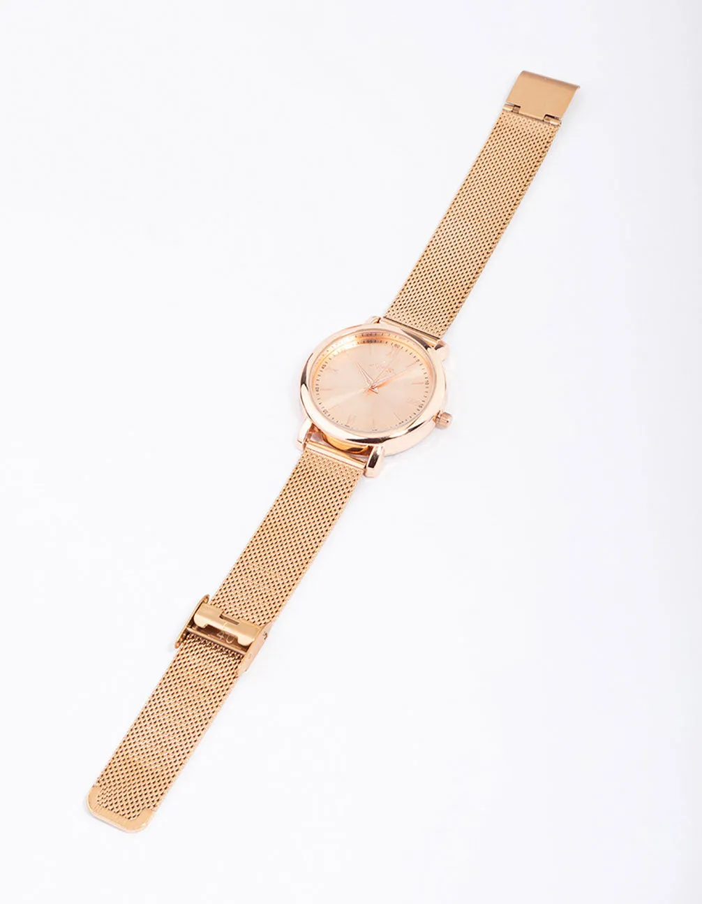 Rose Gold Large Mesh Watch sold by lovisa product image thumbnail 2