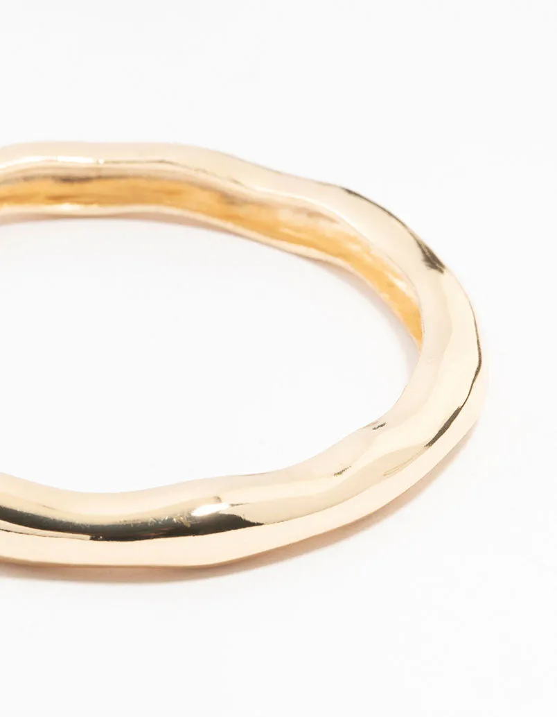 Gold Molten Bangle sold by lovisa product image thumbnail 2
