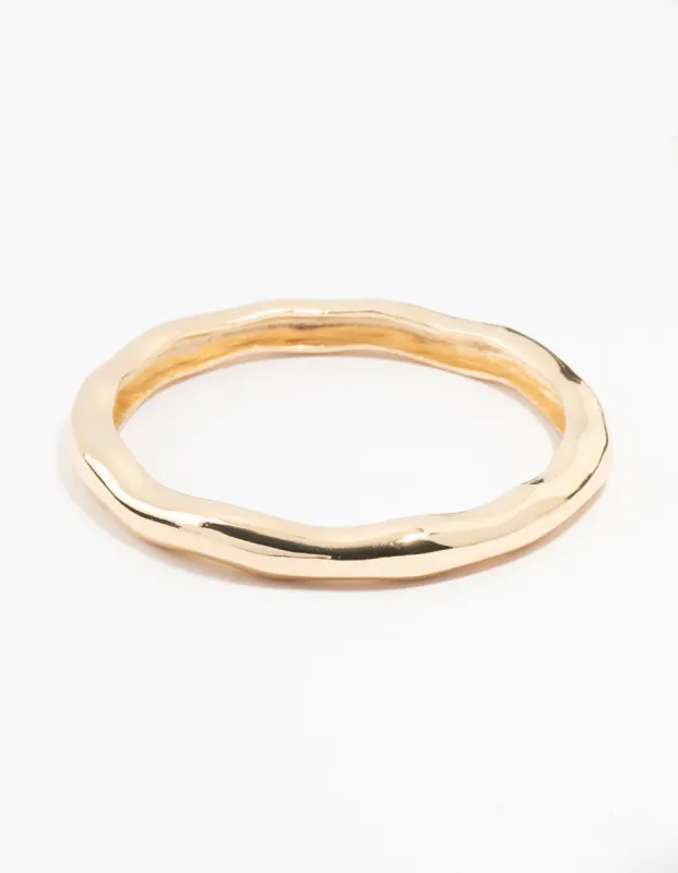 Gold Molten Bangle sold by lovisa