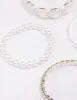 Silver Pearl Stretch Bracelet 5-Pack sold by lovisa